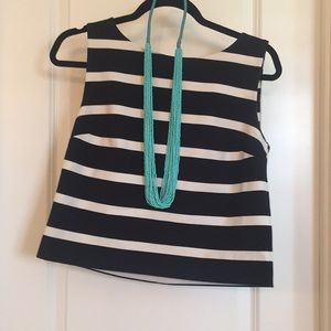 Banana republic striped denim tank